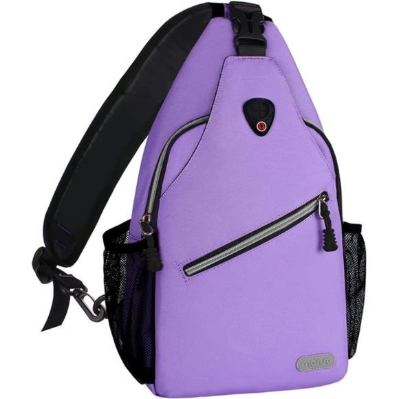 Purple Sling Backpack, Multipurpose Crossbody Shoulder Bag Travel Hiking Daypack - Picture 1 of 6